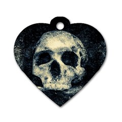 Skull Dog Tag Heart (one Side) by FunnyCow