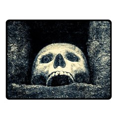 Smiling Skull Fleece Blanket (small) by FunnyCow