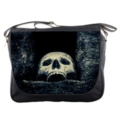 Smiling Skull Messenger Bags by FunnyCow