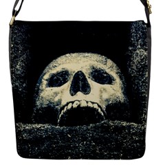 Smiling Skull Flap Messenger Bag (s) by FunnyCow