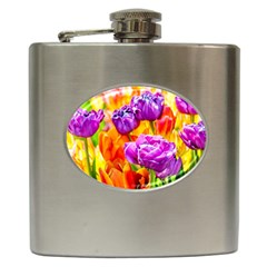 Tulip Flowers Hip Flask (6 Oz) by FunnyCow