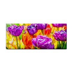 Tulip Flowers Hand Towel by FunnyCow