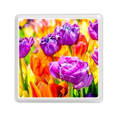 Tulip Flowers Memory Card Reader (square)  by FunnyCow