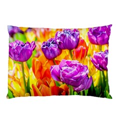 Tulip Flowers Pillow Case (two Sides) by FunnyCow