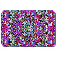 Multicolored Floral Collage Pattern 7200 Large Doormat  by dflcprints