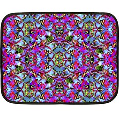 Multicolored Floral Collage Pattern 7200 Fleece Blanket (mini) by dflcprints