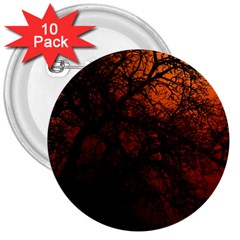 Sunset Silhouette Winter Tree 3  Button (10 Pack)