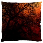 Sunset Silhouette Winter Tree Large Cushion Case (Two Sides) Front