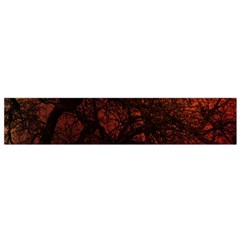 Sunset Silhouette Winter Tree Small Flano Scarf