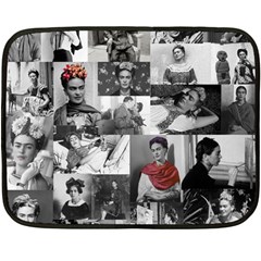 Frida Kahlo Pattern Fleece Blanket (mini) by Valentinaart