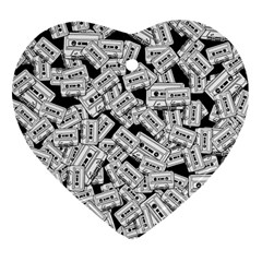 Audio Tape Pattern Ornament (heart) by Valentinaart