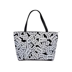 Audio Tape Pattern Shoulder Handbags