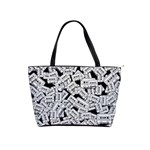 Audio Tape Pattern Shoulder Handbags Front