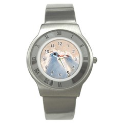 Doves In Love Stainless Steel Watch by FunnyCow