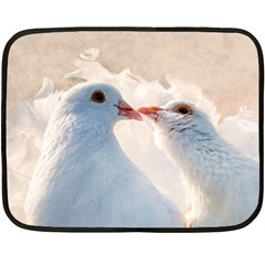 Doves In Love Fleece Blanket (mini) by FunnyCow