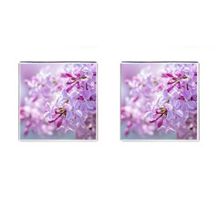 Pink Lilac Flowers Cufflinks (square) by FunnyCow