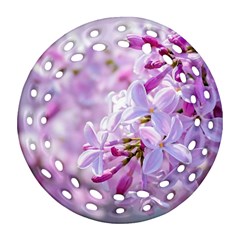 Pink Lilac Flowers Ornament (round Filigree) by FunnyCow