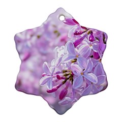 Pink Lilac Flowers Ornament (snowflake) by FunnyCow
