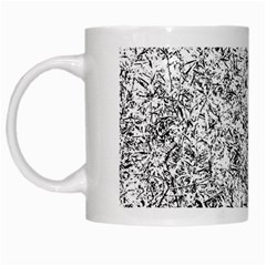 Willow Foliage Abstract White Mugs