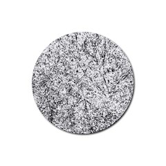 Willow Foliage Abstract Rubber Round Coaster (4 Pack) 