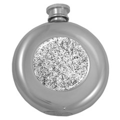 Willow Foliage Abstract Round Hip Flask (5 Oz)