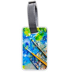 Artist Palette And Brushes Luggage Tags (one Side)  by FunnyCow