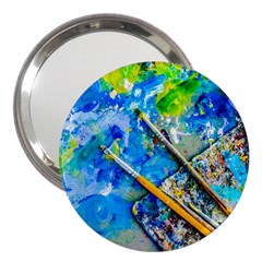 Artist Palette And Brushes 3  Handbag Mirrors by FunnyCow