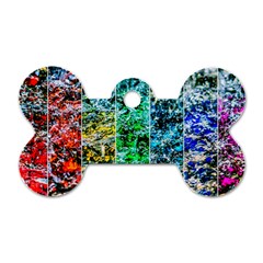 Abstract Of Colorful Water Dog Tag Bone (one Side) by FunnyCow