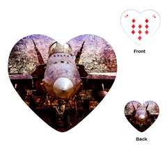 The Art Of Military Aircraft Playing Cards (heart)  by FunnyCow