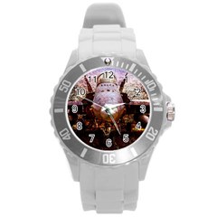 The Art Of Military Aircraft Round Plastic Sport Watch (l) by FunnyCow