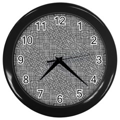 Linear Intricate Geometric Pattern Wall Clocks (black) by dflcprints