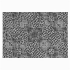 Linear Intricate Geometric Pattern Large Glasses Cloth by dflcprints