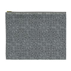 Linear Intricate Geometric Pattern Cosmetic Bag (xl) by dflcprints