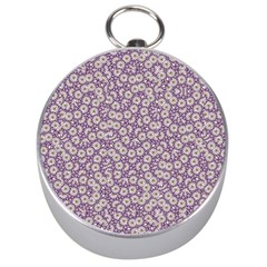 Ditsy Floral Pattern Silver Compasses by dflcprints
