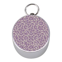 Ditsy Floral Pattern Mini Silver Compasses by dflcprints