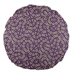 Ditsy Floral Pattern Large 18  Premium Flano Round Cushions Back