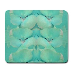 Green Fantasy Flower In Beautiful Festive Style Large Mousepads by pepitasart