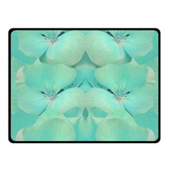 Green Fantasy Flower In Beautiful Festive Style Fleece Blanket (small) by pepitasart