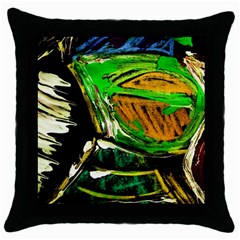 Lillies In The Terracota Vase 5 Throw Pillow Case (black)