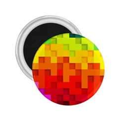 Abstract Background Square Colorful 2.25  Magnets