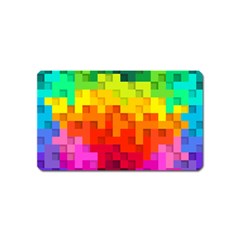 Abstract Background Square Colorful Magnet (Name Card)