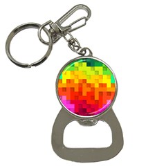 Abstract Background Square Colorful Bottle Opener Key Chains