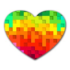 Abstract Background Square Colorful Heart Mousepads