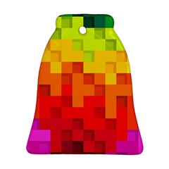 Abstract Background Square Colorful Ornament (Bell)