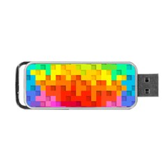 Abstract Background Square Colorful Portable USB Flash (One Side)