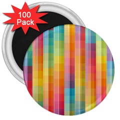 Background Colorful Abstract 3  Magnets (100 pack)