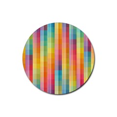 Background Colorful Abstract Rubber Coaster (Round) 