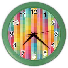 Background Colorful Abstract Color Wall Clocks