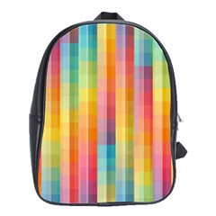 Background Colorful Abstract School Bag (Large)