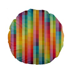 Background Colorful Abstract Standard 15  Premium Flano Round Cushions